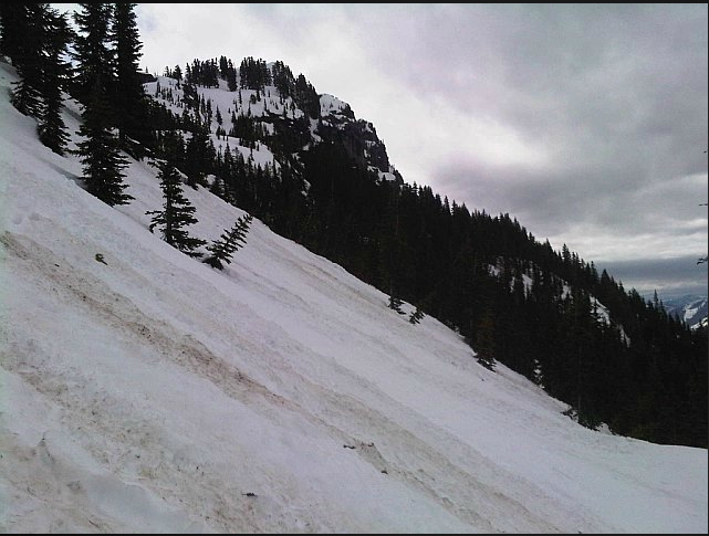 The summit from about 1/2 way up